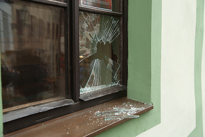 A2B Glass are able to board up broken windows while they are being repaired in Bexhill.